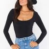 Show Me Your Mumu Bridget Bodysuit ~ Black Stretch