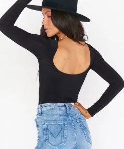 Show Me Your Mumu Bridget Bodysuit ~ Black Stretch