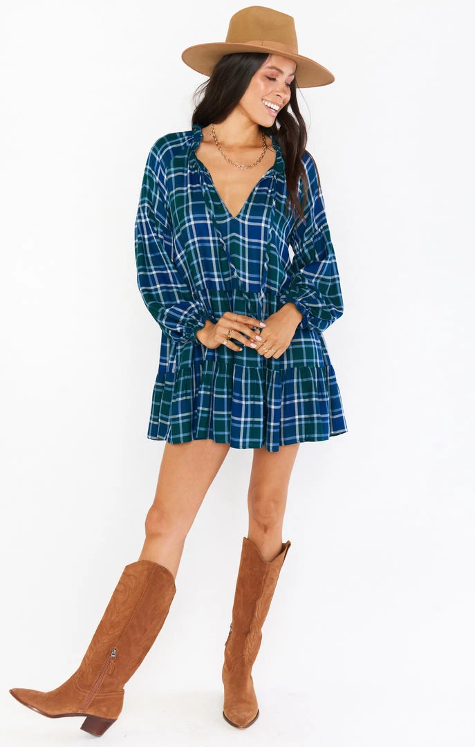Show Me Your Mumu Ainsley Mini Dress ~ Green And Blue Plaid 6 Show Me Your Mumu Ainsley Mini Dress ~ Green And Blue Plaid