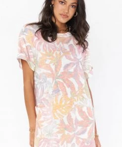 Show Me Your Mumu New Mu Downtime Mini Dress ~ Tropical Palm Knit