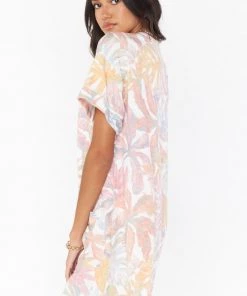 Show Me Your Mumu New Mu Downtime Mini Dress ~ Tropical Palm Knit