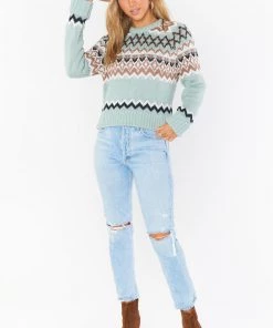 Show Me Your Mumu Cody Sweater ~ Sage Fair Isle
