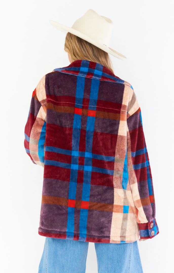 Show Me Your Mumu Whistler Shirt Jacket ~ Red Blue Plaid 6 Show Me Your Mumu Whistler Shirt Jacket ~ Red Blue Plaid