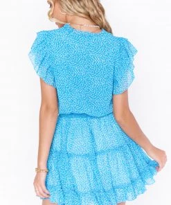 Show Me Your Mumu Wild Dreams Mini Dress ~ Blue Flower Ditz New Mu
