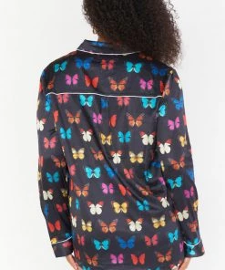 Show Me Your Mumu Favorite PJ Set ~ Butterflies In My Eyes Black New Mu