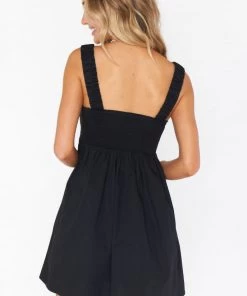 Show Me Your Mumu Fling Mini Dress ~ Black Poplin New Mu