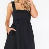 Show Me Your Mumu Fling Mini Dress ~ Black Poplin New Mu