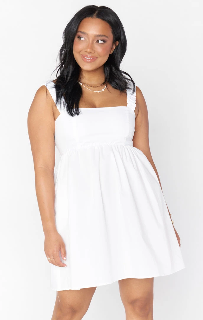 Show Me Your Mumu Fling Mini Dress ~ White Poplin 4 Show Me Your Mumu Fling Mini Dress ~ White Poplin