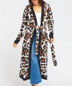 Show Me Your Mumu Sweaters Behati Belted Cardigan ~ Wild Cheetah Knit