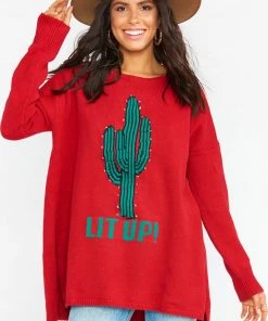 Show Me Your Mumu Sweaters Bonfire Sweater ~ Lit Up Graphic