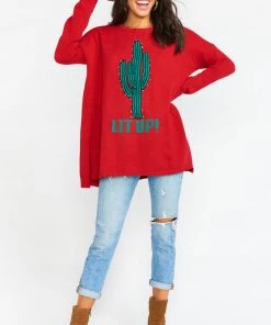 Show Me Your Mumu Sweaters Bonfire Sweater ~ Lit Up Graphic