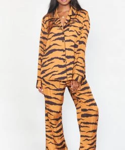 Show Me Your Mumu Paige PJ Set With Eye Mask ~ Great Tiger
