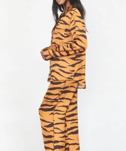 Show Me Your Mumu Paige PJ Set With Eye Mask ~ Great Tiger