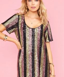 Show Me Your Mumu New Mu Katie Dress ~ Showtime Stripe Sequins 17 Show Me Your Mumu New Mu Katie Dress ~ Showtime Stripe Sequins