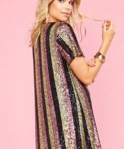 Show Me Your Mumu New Mu Katie Dress ~ Showtime Stripe Sequins 19 Show Me Your Mumu New Mu Katie Dress ~ Showtime Stripe Sequins