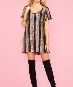 Show Me Your Mumu New Mu Katie Dress ~ Showtime Stripe Sequins 20 Show Me Your Mumu New Mu Katie Dress ~ Showtime Stripe Sequins