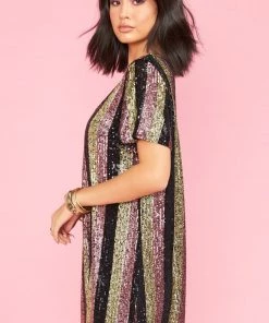 Show Me Your Mumu New Mu Katie Dress ~ Showtime Stripe Sequins 22 Show Me Your Mumu New Mu Katie Dress ~ Showtime Stripe Sequins