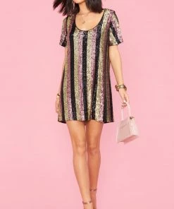 Show Me Your Mumu New Mu Katie Dress ~ Showtime Stripe Sequins 27 Show Me Your Mumu New Mu Katie Dress ~ Showtime Stripe Sequins