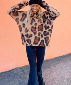 Show Me Your Mumu Fatima Turtleneck Sweater ~ Cheetah Fever Knit