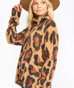 Show Me Your Mumu Fatima Turtleneck Sweater ~ Cheetah Fever Knit
