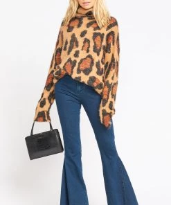 Show Me Your Mumu Fatima Turtleneck Sweater ~ Cheetah Fever Knit