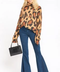 Show Me Your Mumu Fatima Turtleneck Sweater ~ Cheetah Fever Knit