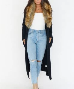 Show Me Your Mumu Lombardi Long Cardi ~ Black Knit New Mu