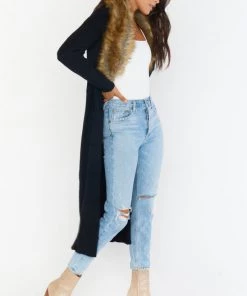 Show Me Your Mumu Lombardi Long Cardi ~ Black Knit New Mu