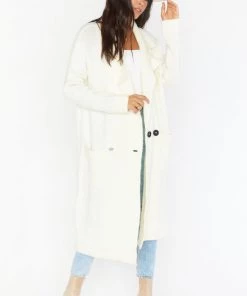 Show Me Your Mumu New Mu Melrose Sweater Jacket ~ Cream Knit