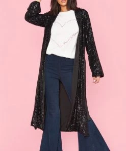 Show Me Your Mumu New Mu After Party Jacket Dress ~ Midnight Glitz Sequins