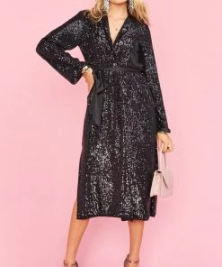 Show Me Your Mumu New Mu After Party Jacket Dress ~ Midnight Glitz Sequins