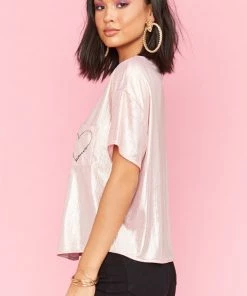 Show Me Your Mumu Disco Nap PJ Top ~ Rose Gold