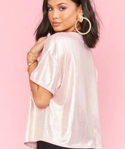 Show Me Your Mumu Disco Nap PJ Top ~ Rose Gold