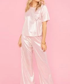 Show Me Your Mumu Disco Nap PJ Top ~ Rose Gold