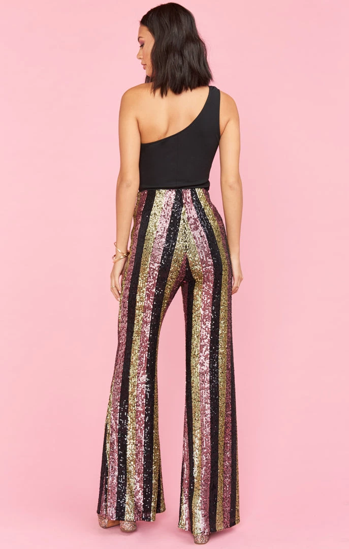 Show Me Your Mumu Late Night Party Pants ~ Showtime Stripe Sequins 5 Show Me Your Mumu Late Night Party Pants ~ Showtime Stripe Sequins