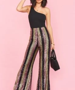 Show Me Your Mumu Late Night Party Pants ~ Showtime Stripe Sequins 14 Show Me Your Mumu Late Night Party Pants ~ Showtime Stripe Sequins