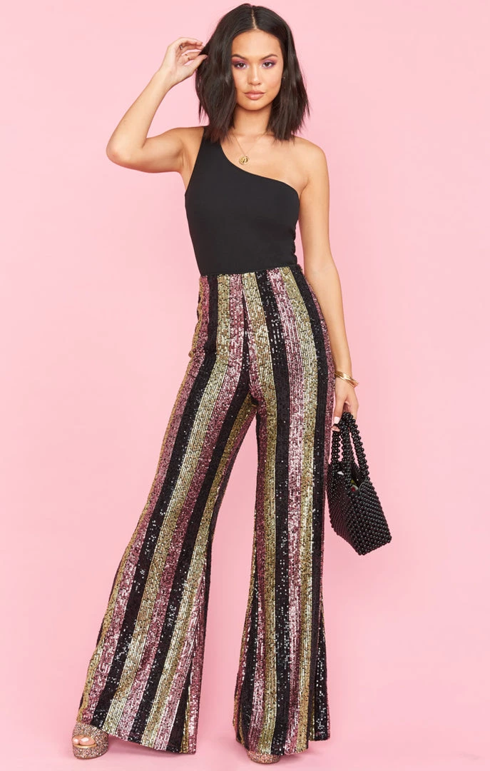 Show Me Your Mumu Late Night Party Pants ~ Showtime Stripe Sequins 7 Show Me Your Mumu Late Night Party Pants ~ Showtime Stripe Sequins