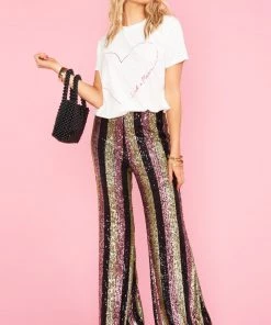 Show Me Your Mumu Late Night Party Pants ~ Showtime Stripe Sequins 15 Show Me Your Mumu Late Night Party Pants ~ Showtime Stripe Sequins