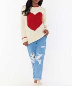 Show Me Your Mumu Sweetheart Sweater ~ Heart Knit New Mu