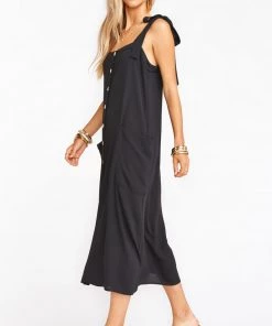 Show Me Your Mumu Lucas Midi Dress ~ Black New Mu