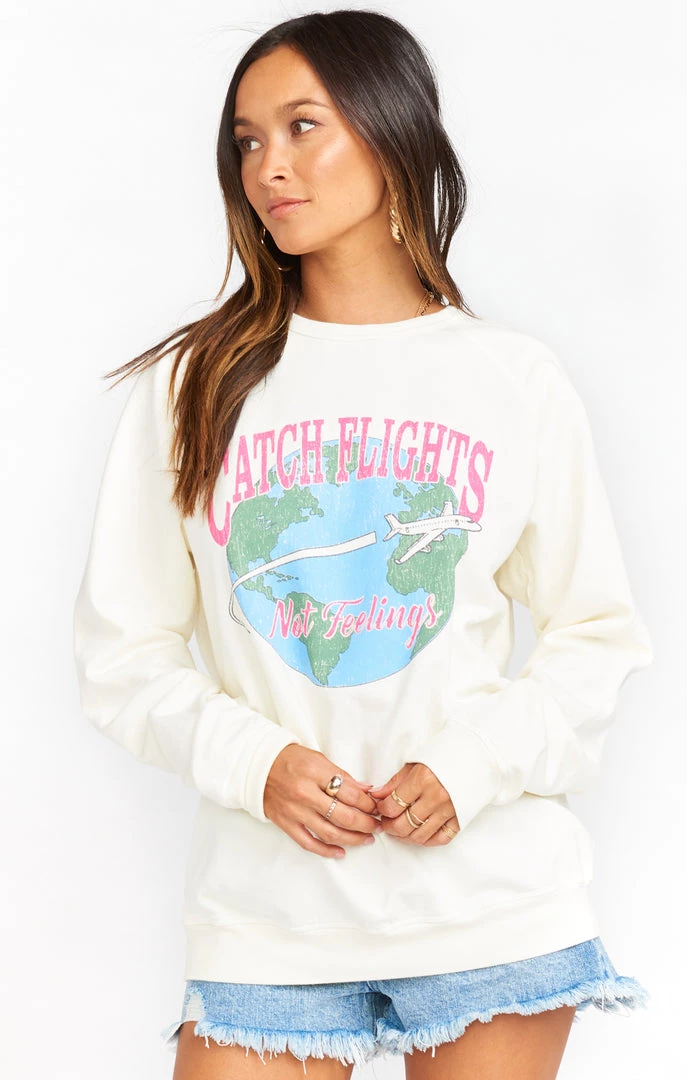 Show Me Your Mumu Vada Sweatshirt ~ Catch Flights Graphic New Mu 3 Show Me Your Mumu Vada Sweatshirt ~ Catch Flights Graphic New Mu