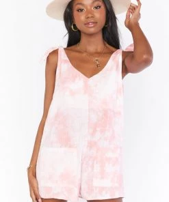 Show Me Your Mumu Tilda Tie Romper ~ Twisted Tie Dye Pink