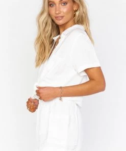 Show Me Your Mumu Disilvio Shorts ~ White Linen New Mu