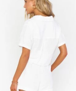 Show Me Your Mumu Disilvio Shorts ~ White Linen New Mu