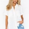 Show Me Your Mumu New Mu Antonelli Top ~ White Linen