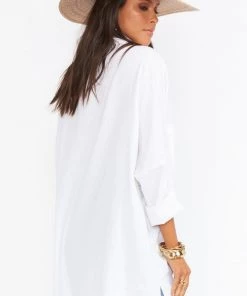 Show Me Your Mumu Johns Button Down Shirt ~ White Linen New Mu