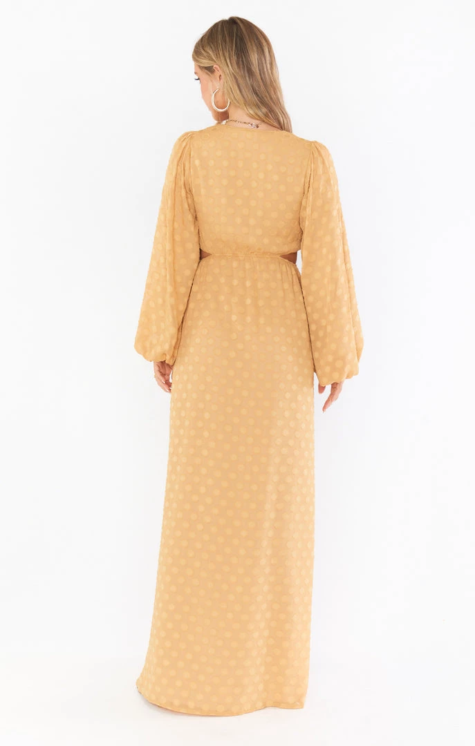 Show Me Your Mumu New Mu Go Out Cut Out Maxi Dress ~ Gold Dot 5 Show Me Your Mumu New Mu Go Out Cut Out Maxi Dress ~ Gold Dot