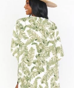 Show Me Your Mumu Tops Peta Tunic ~ Green Majestic Palm