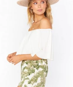 Show Me Your Mumu Bottoms Cabana Shorts ~ Green Majestic Palm