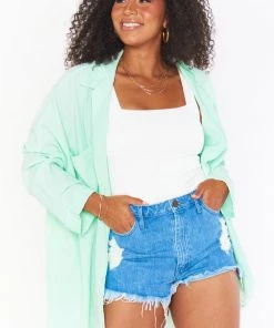 Show Me Your Mumu Johns Button Down Shirt ~ Green Melon New Mu